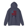Unisex Heavy Blend™ Hooded Sweatshirt - Never Waver Crew with  American Flag Design - Never Waver