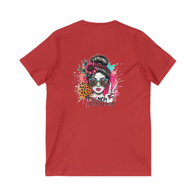 Never Waver  I'm that Mom Sorry Not Sorry V-Neck Tee for Moms - Patriotic Short Sleeve Shirt - Never Waver