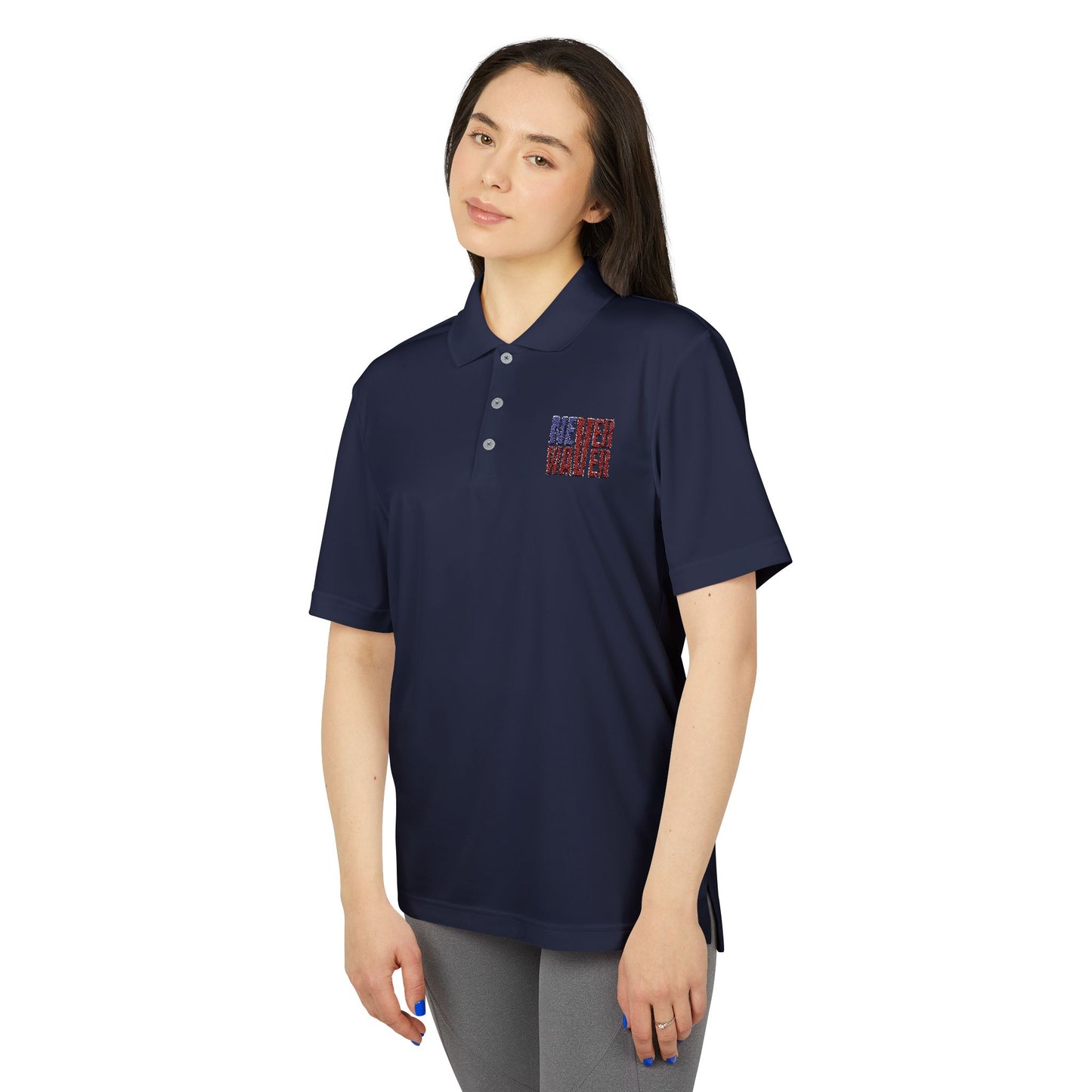 Never Waver Embroidered adidas Unisex Performance Polo - Never Waver