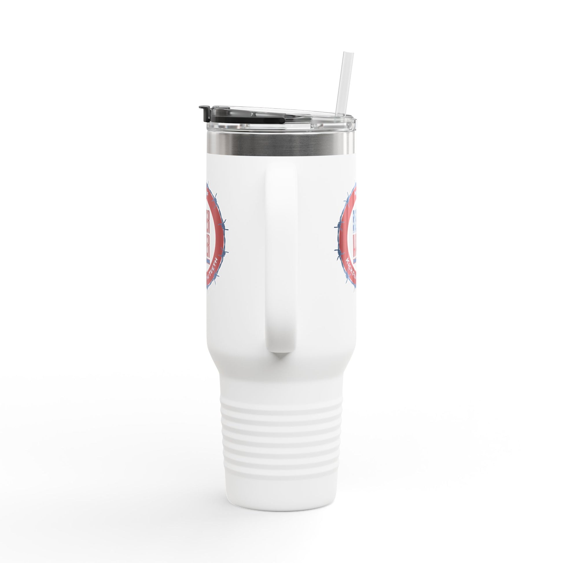 NEVER WAVER KICK FEAR IN THE TEETH Insulated Travel Mug, 40oz - Never Waver