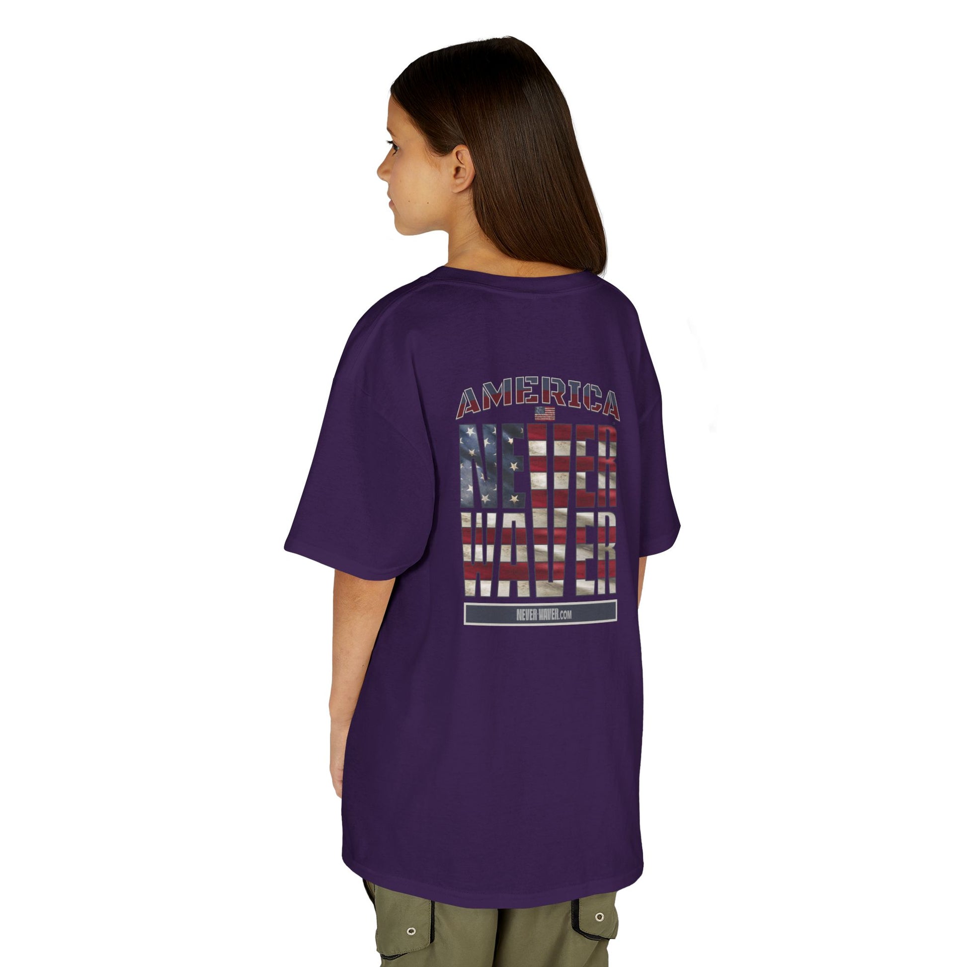 America Never Waver Kids Heavy Cotton™ Tee - Never Waver