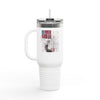 Never Waver Trump Fist Pump w Jesus Protection Insulated Travel Mug, 40oz - Never Waver
