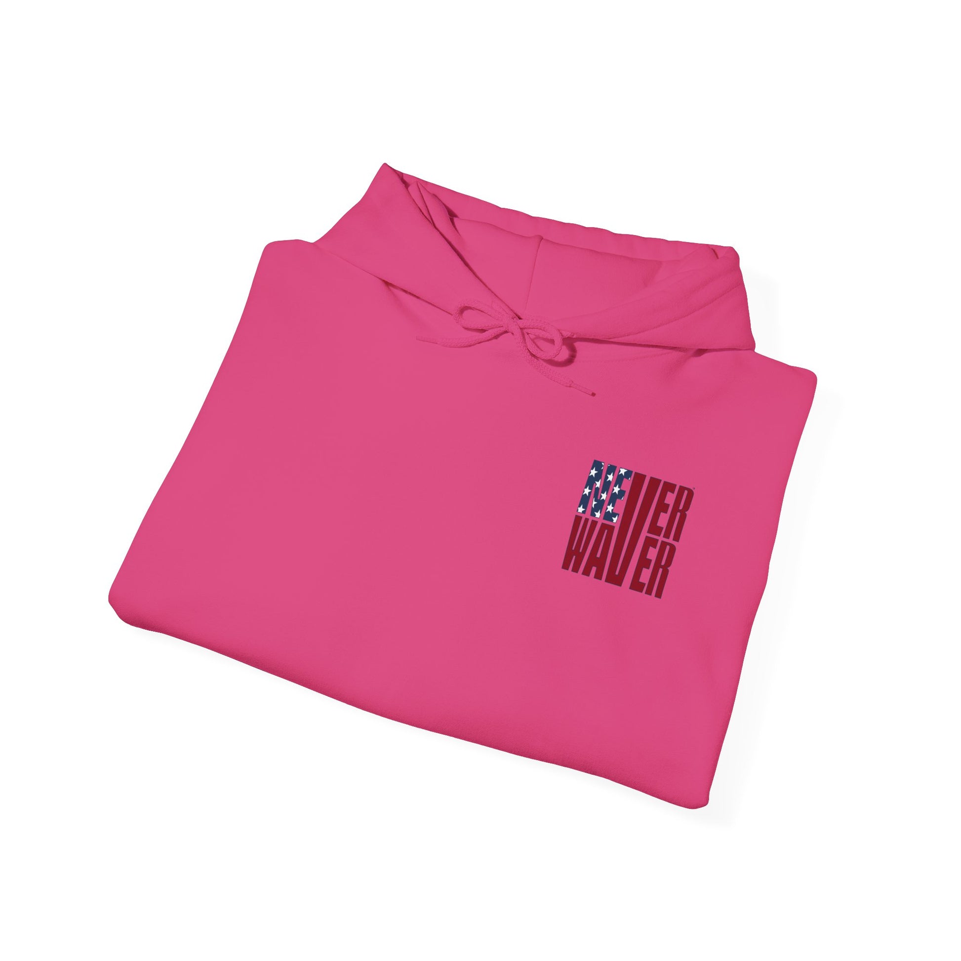Unisex Heavy Blend™ Hooded Sweatshirt - Stylish Comfort with 'Never Waver Trump Fist Pump W Jesus  Protection' Design - Never Waver