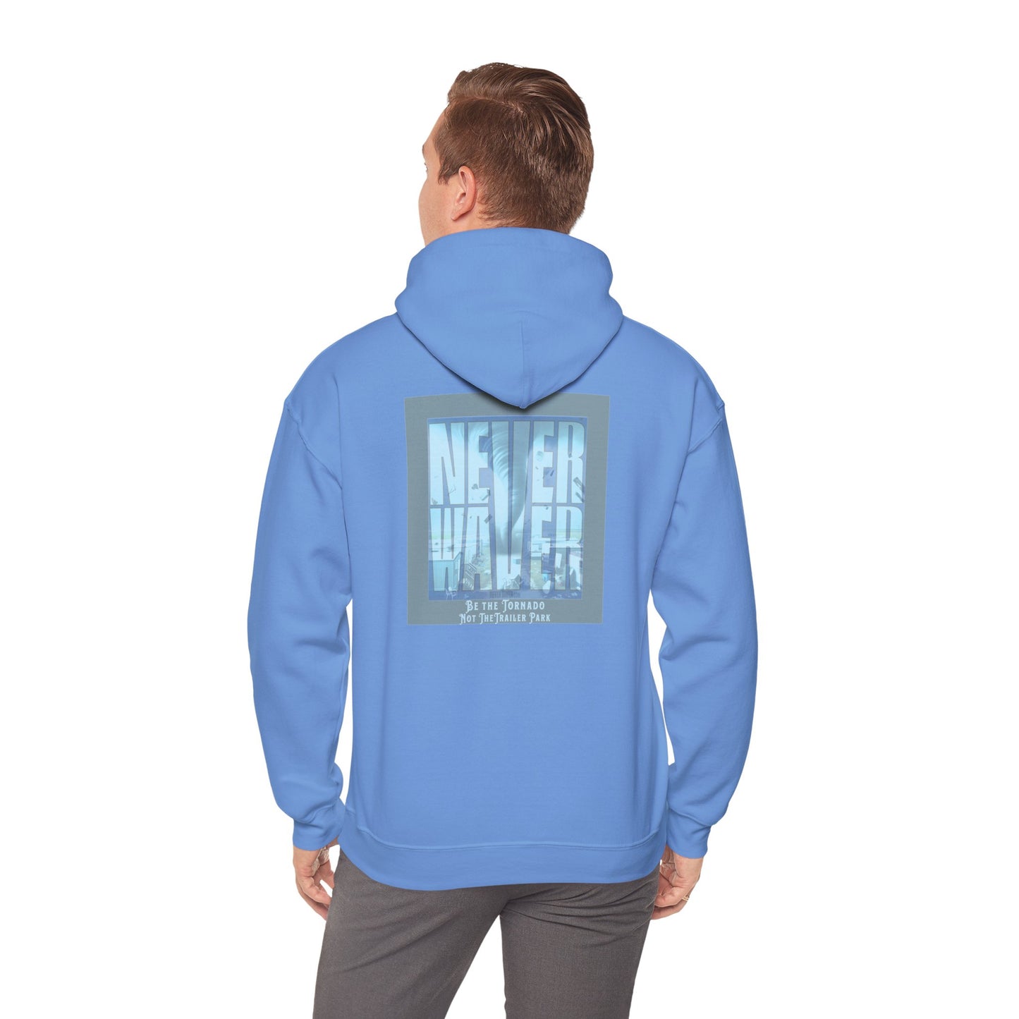 Cozy Unisex Hooded Sweatshirt - "Never Waver" Motivational Design - Never Waver