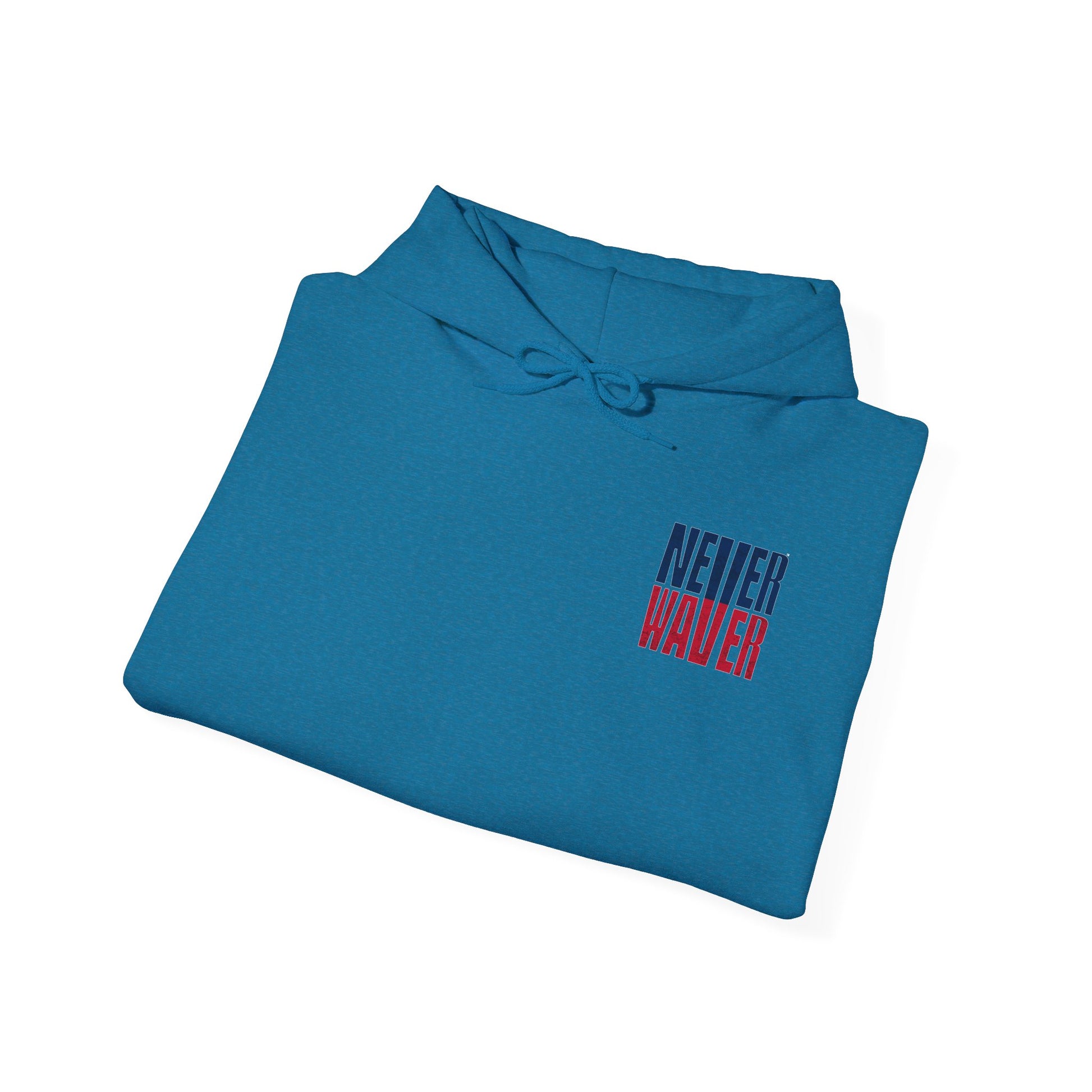 Unisex Heavy Blend™ Hooded Sweatshirt - New England Fans Never Waver w Leopard football - Never Waver