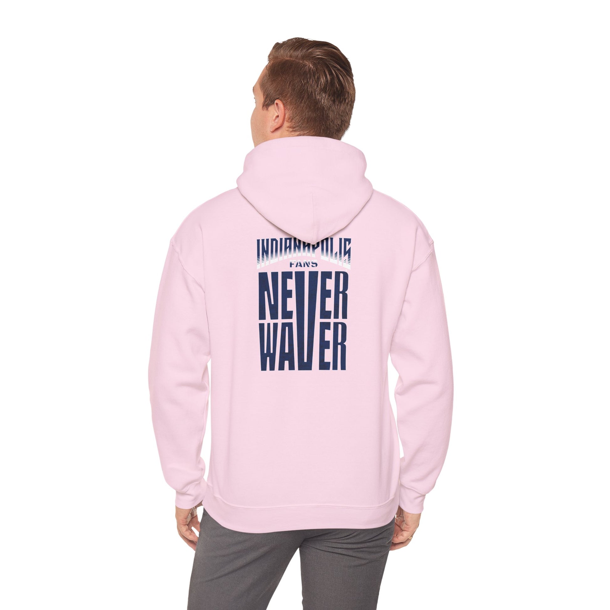 Indianapolis Fans Never Waver Unisex Heavy Blend™ Hooded Sweatshirt - Comfortable and Stylish for Everyday Wear - Never Waver