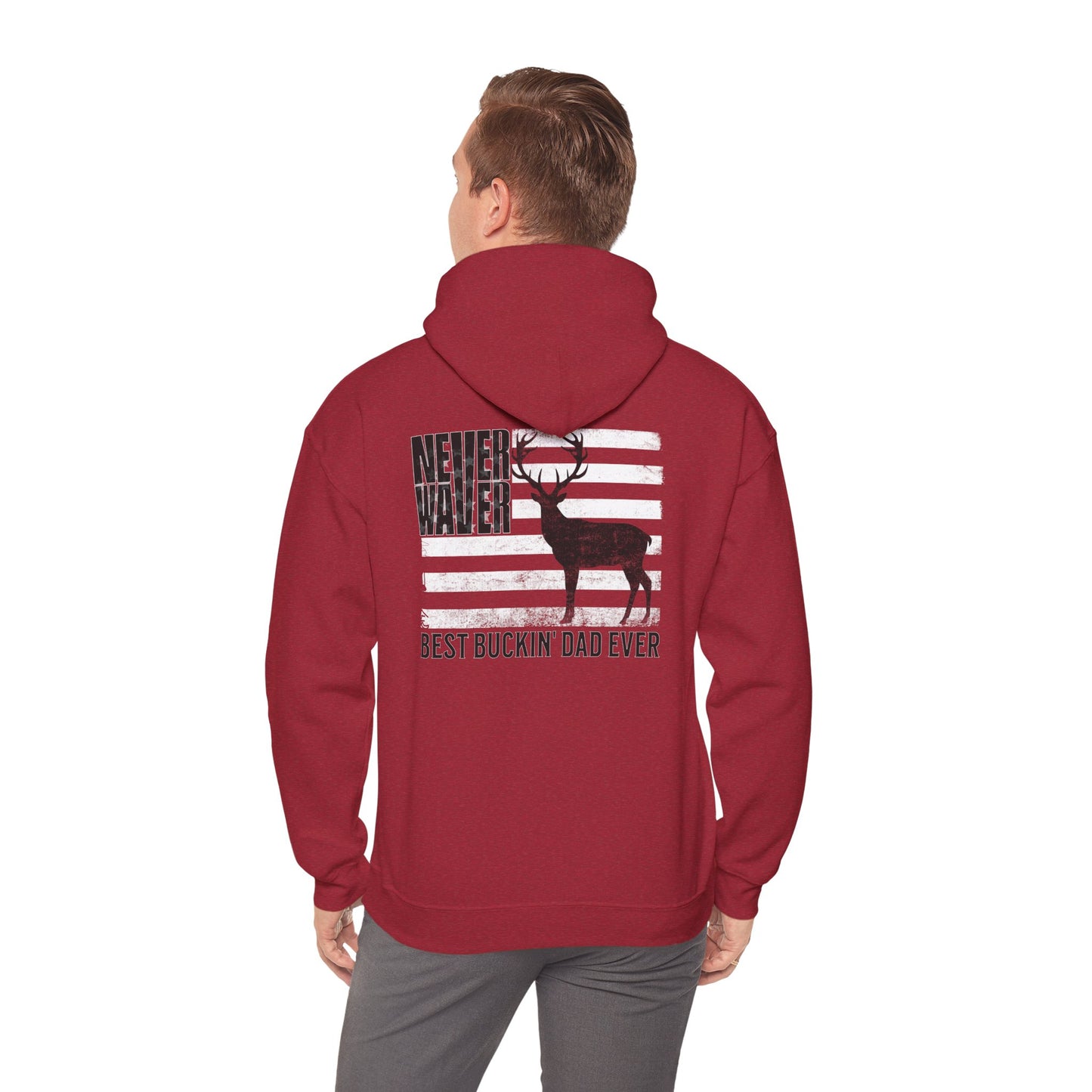 Unisex Heavy Blend™ Hoodie - 'Never Waver Best Buckin' Dad Ever '
