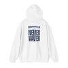 Unisex Heavy Blend™ 'Indianapolis Fans Never Waver' Hoodie - Inspirational Apparel for Everyday Comfort - Never Waver