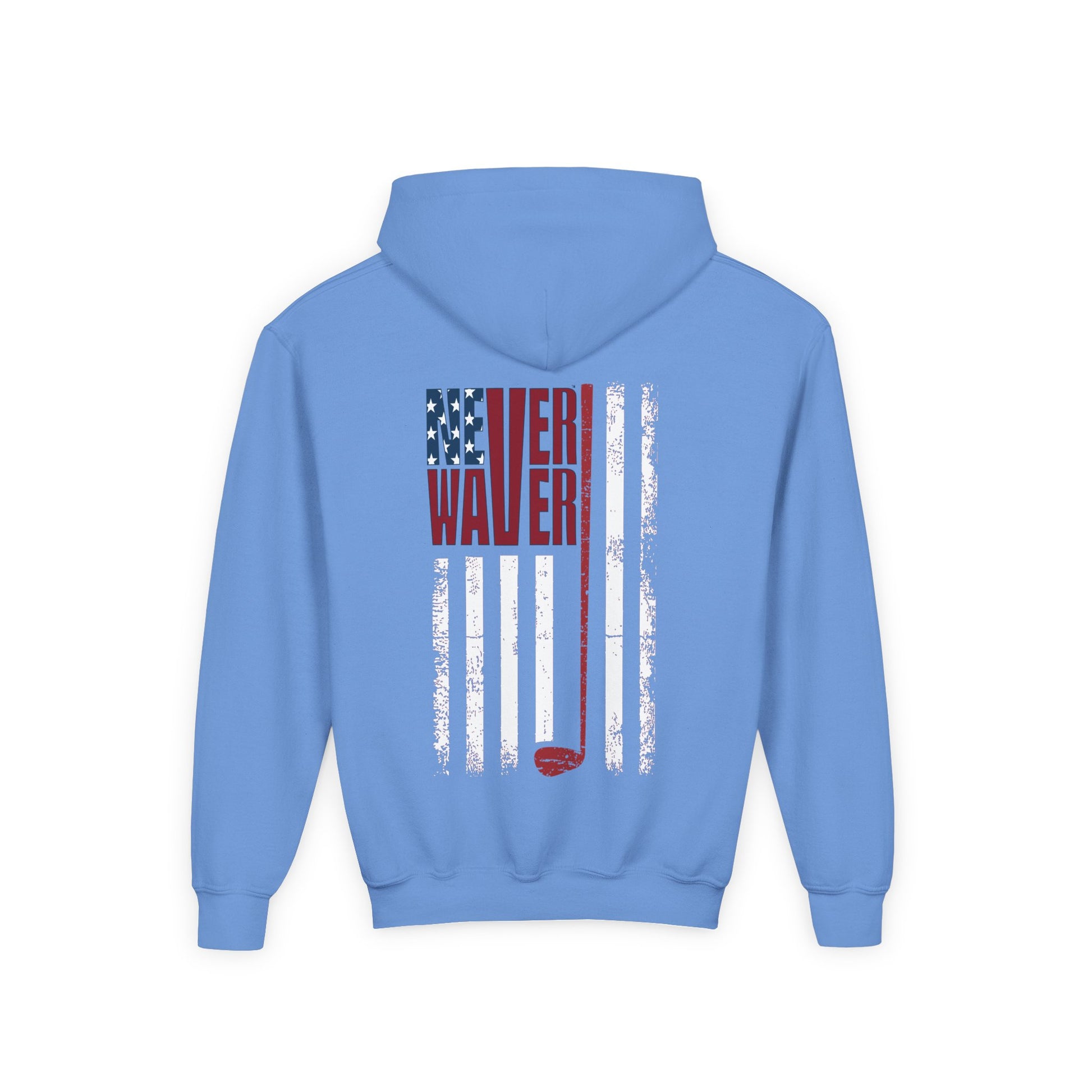 Youth Golf Hoodie - "Never Waver Golf" Sweatshirt for Young Golfers - Never Waver