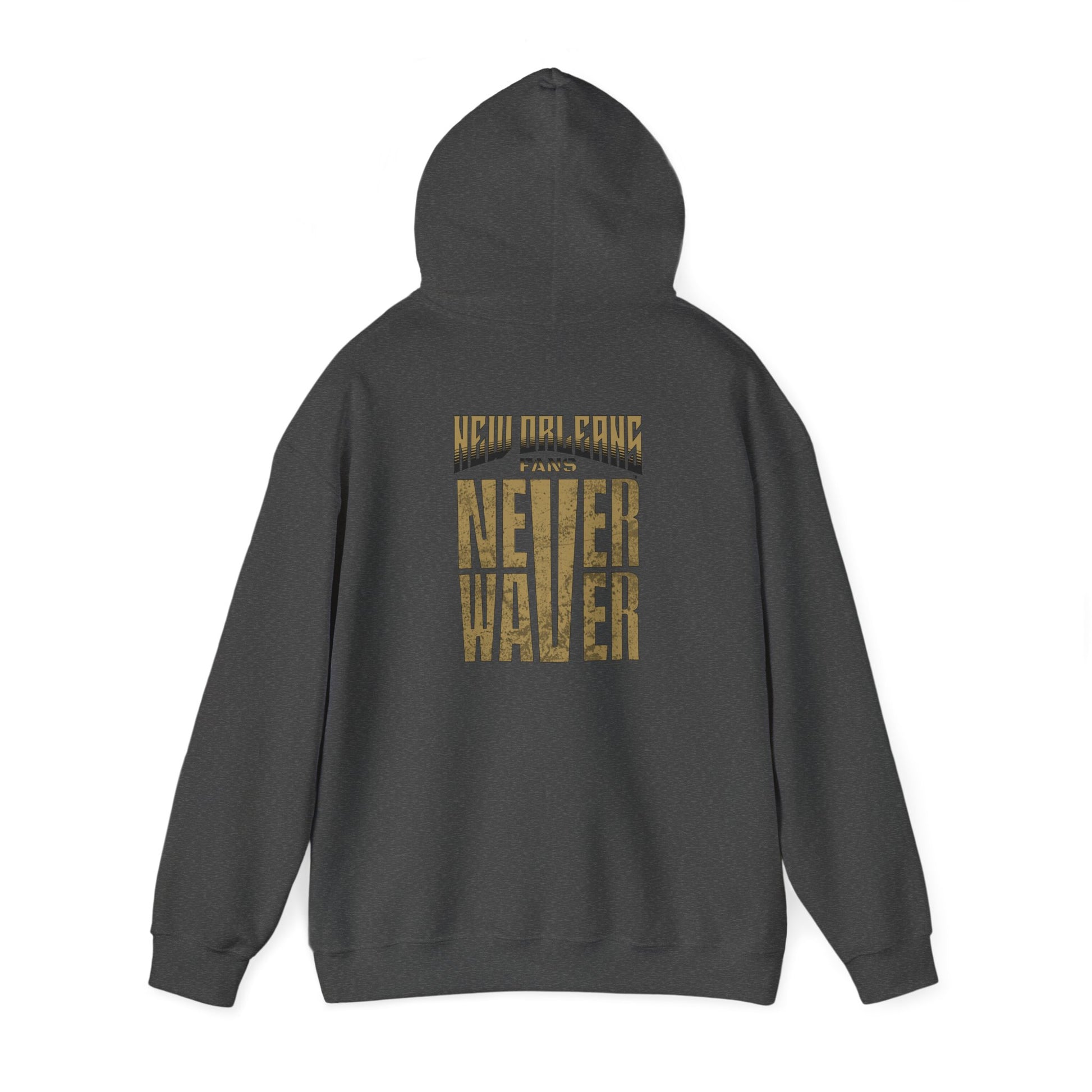 New Orleans Fans Never Waver Unisex Heavy Blend™ Hoodie - Motivational Sweatshirt for Fans - Never Waver