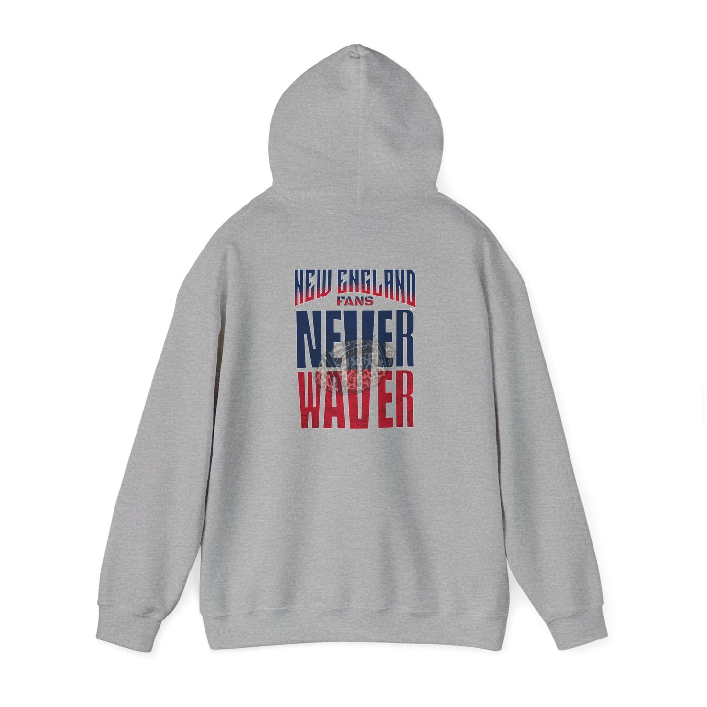 Unisex Heavy Blend™ Hooded Sweatshirt - New England Fans Never Waver w Leopard football - Never Waver