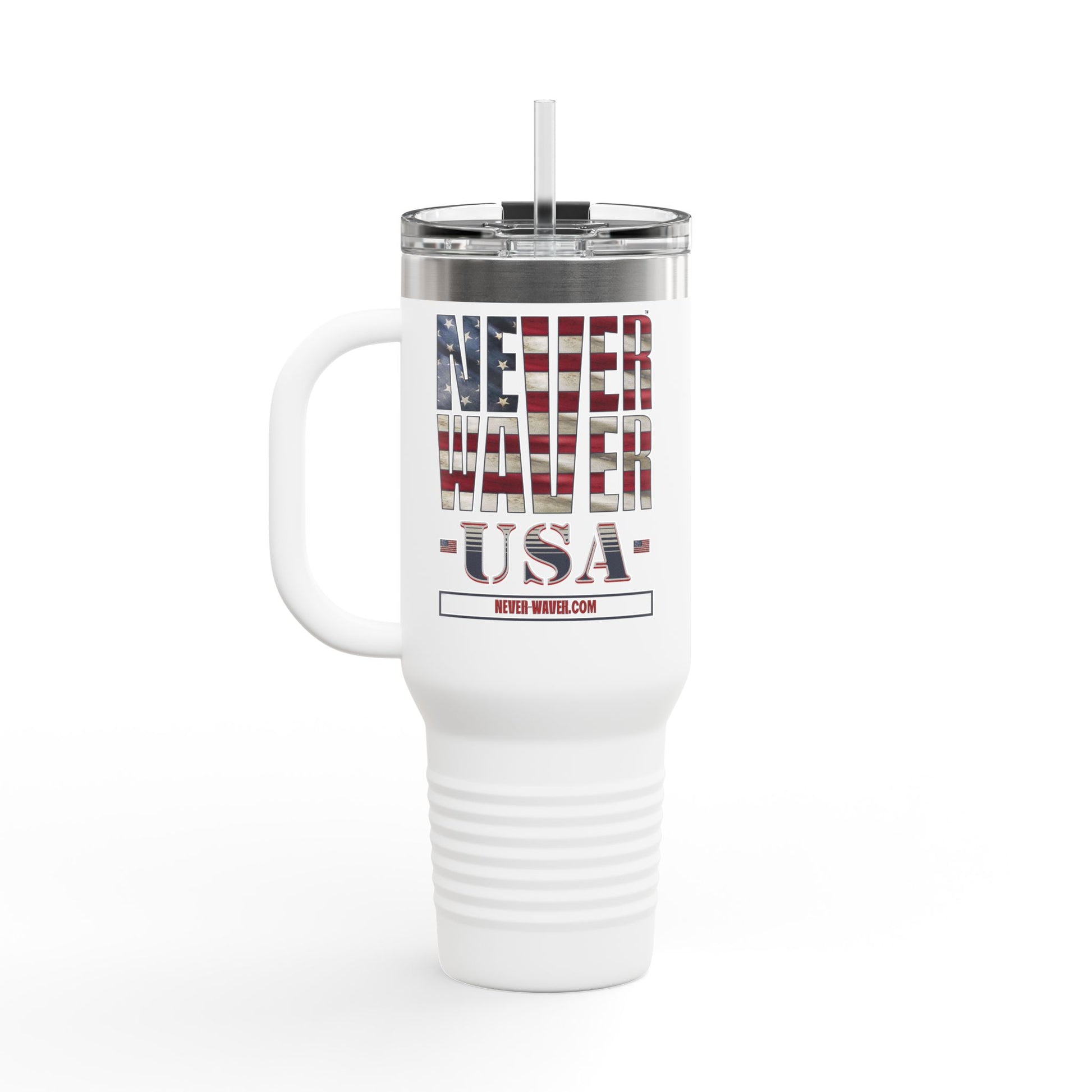 Never   Waver USA Insulated Travel Mug, 40oz - Never Waver