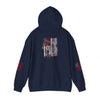 Unisex Heavy Blend™ Hooded Sweatshirt - Stylish Comfort with 'Never Waver Trump Fist Pump W Jesus  Protection' Design - Never Waver