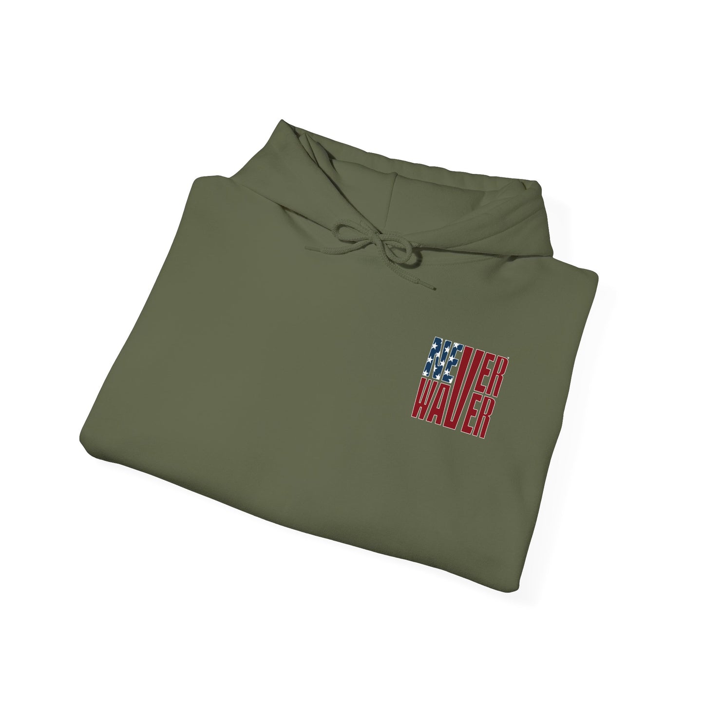 Unisex Heavy Blend™ Hoodie - 'New York Fans Never Waver' American Flag Design - Never Waver
