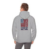 Unisex Heavy Blend™ Hooded Sweatshirt - Never Waver Crew with  American Flag Design - Never Waver