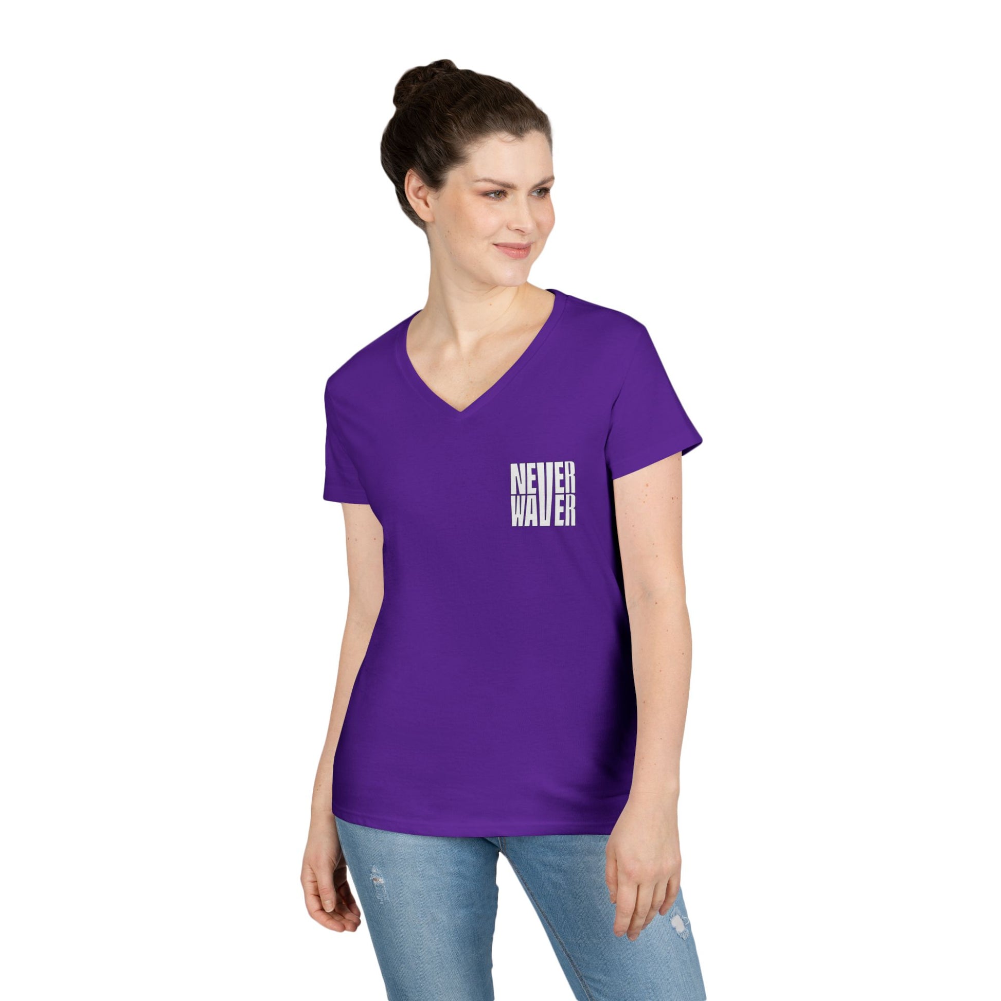 Never Waver Best Mom Ever V-Neck T-Shirt | Perfect Gift for Mother's Day | Casual Everyday Wear - Never Waver