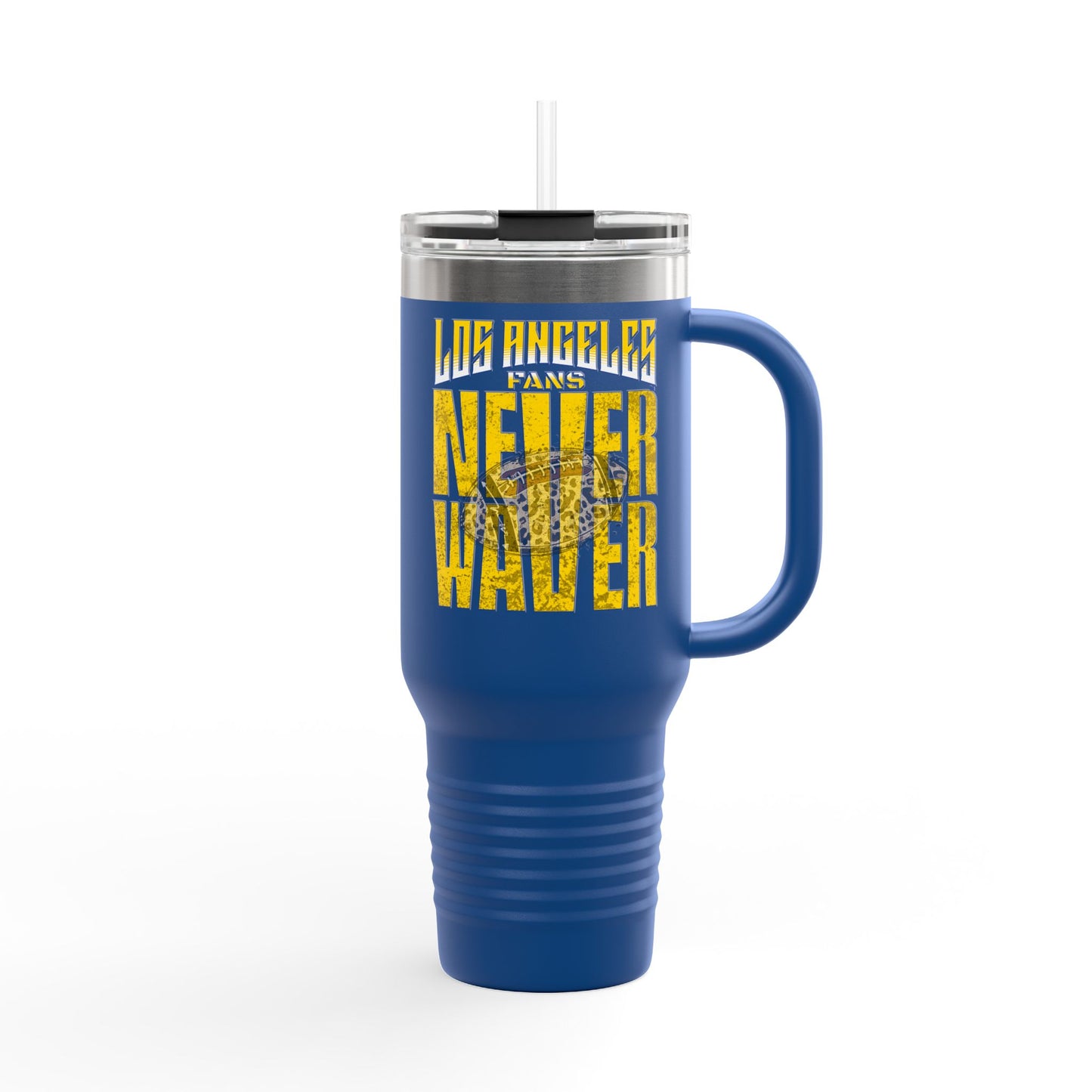 Los Angeles Fans Never Waver W-Leopard Football Insulated Travel Mug, 40oz