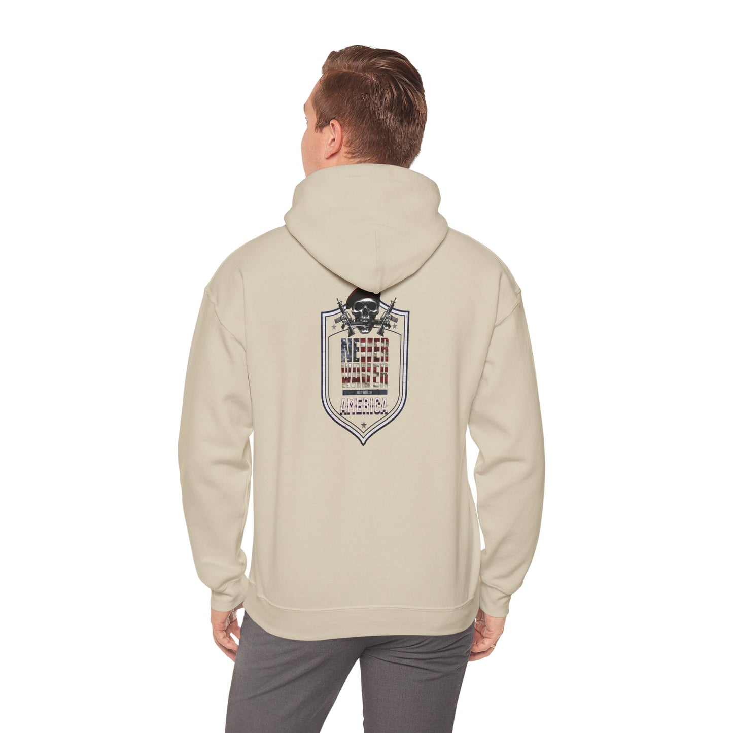 Never Waver Unisex Hooded Sweatshirt - Cozy Casual Wear for Everyday Comfort - Never Waver