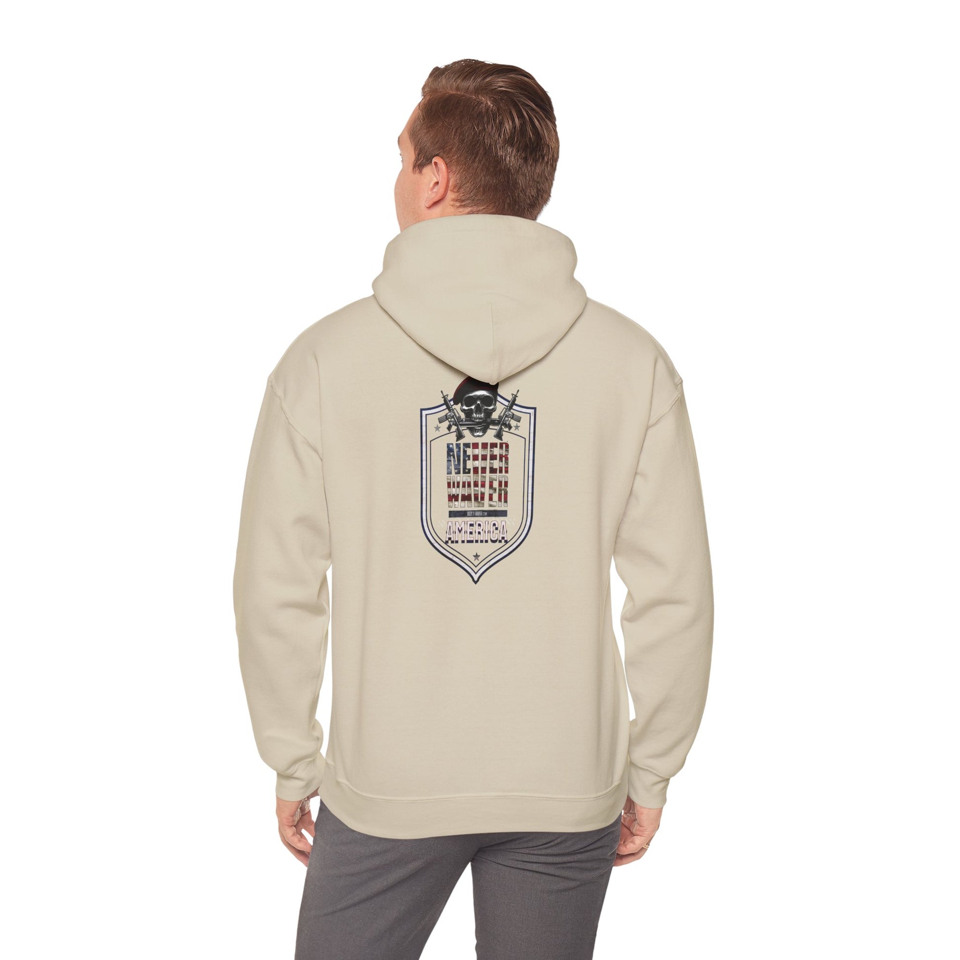 Never Waver Unisex Hooded Sweatshirt - Cozy Casual Wear for Everyday Comfort - Never Waver