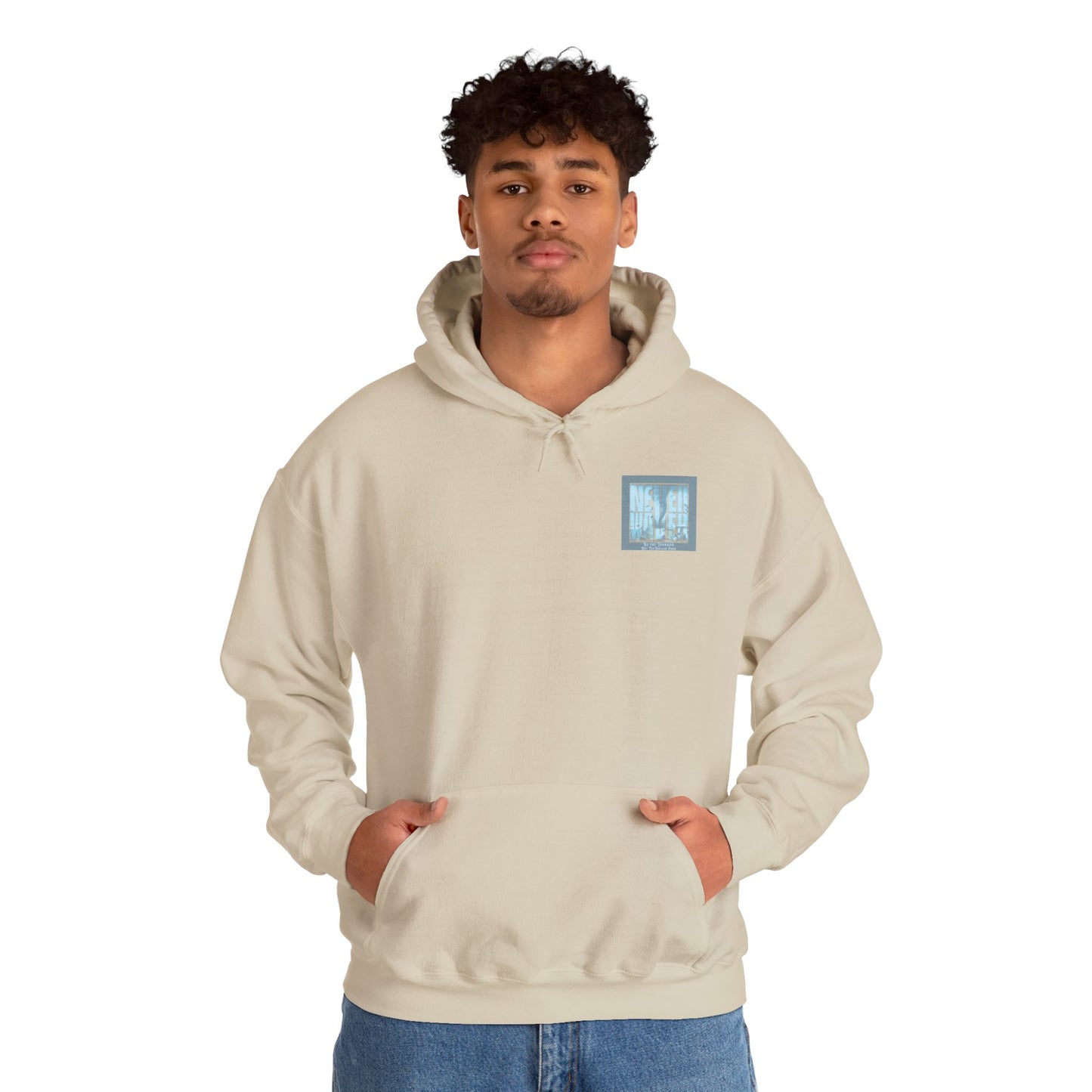 Cozy Unisex Hooded Sweatshirt - "Never Waver" Motivational Design - Never Waver
