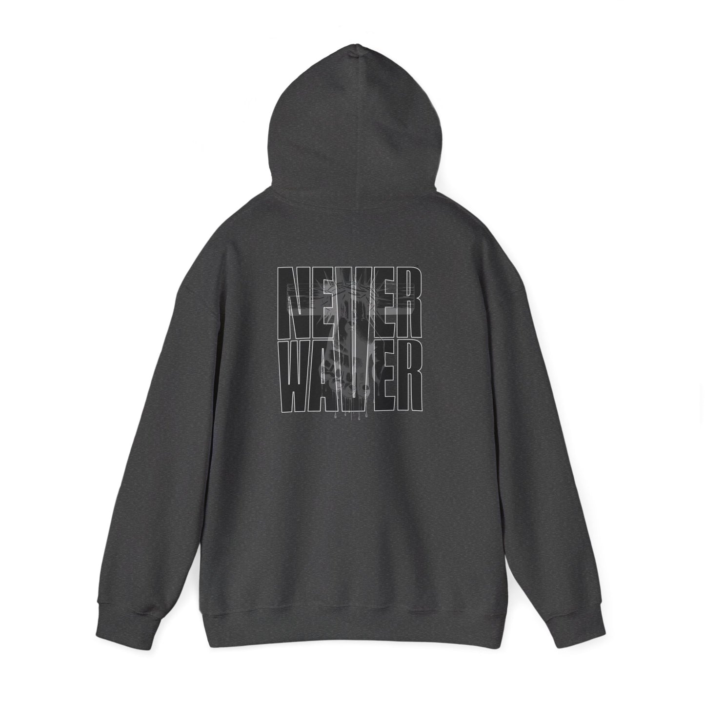 Never Waver” Jesus t-shirt might eye-catching design that reflects a steadfast faith and confidence in Christ.  Hoodie - Unisex Heavy Blend™ Sweatshirt - Never Waver