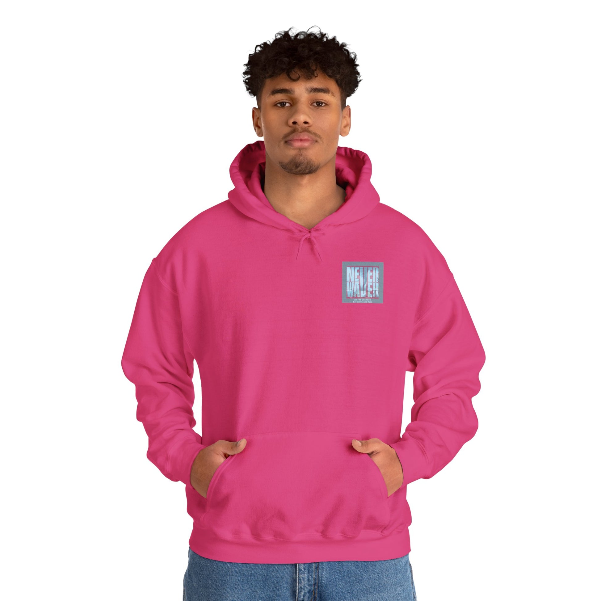 Cozy Unisex Hooded Sweatshirt - "Never Waver" Motivational Design - Never Waver