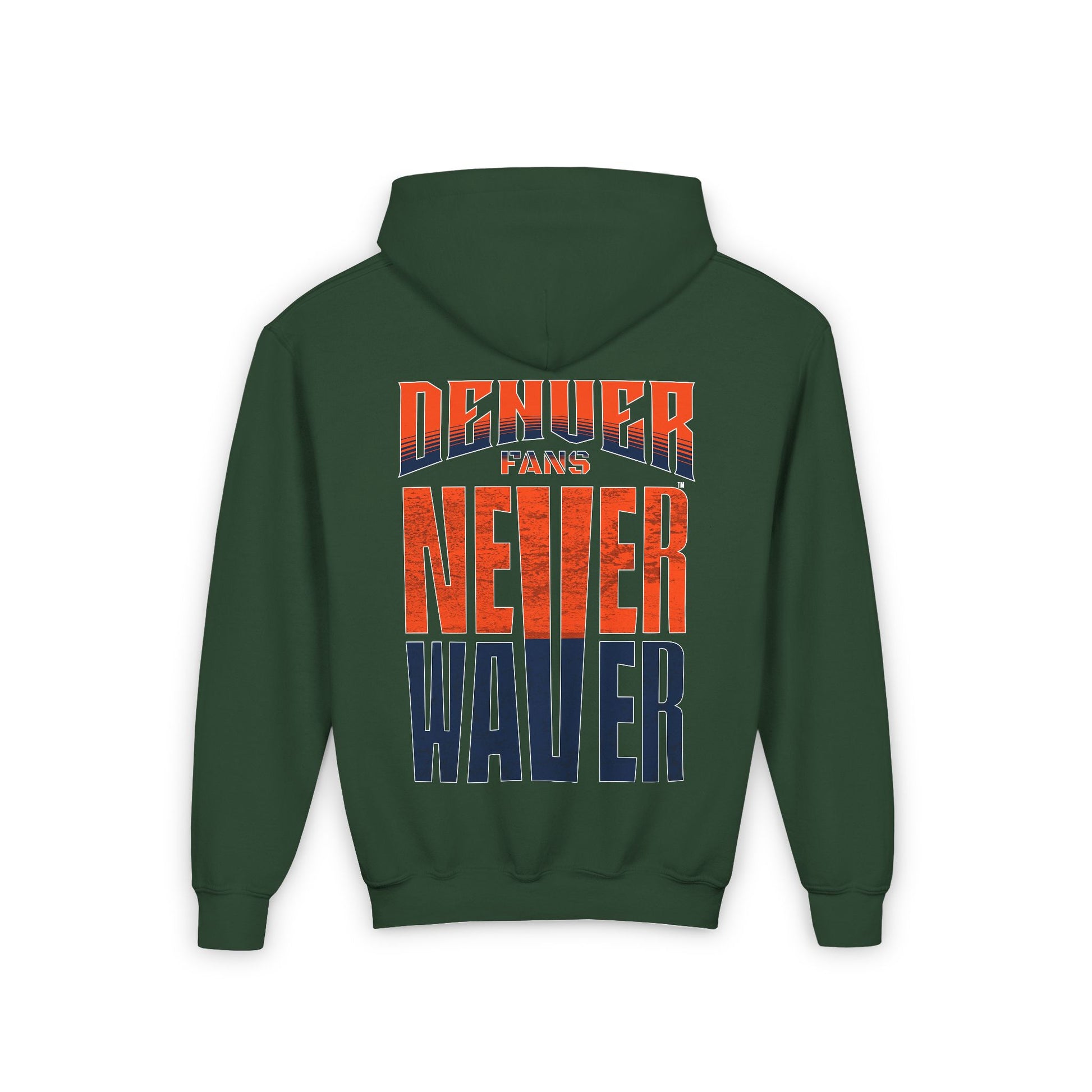 Denver Fans Never Waver Youth Heavy Blend Hooded Sweatshirt - Never Waver