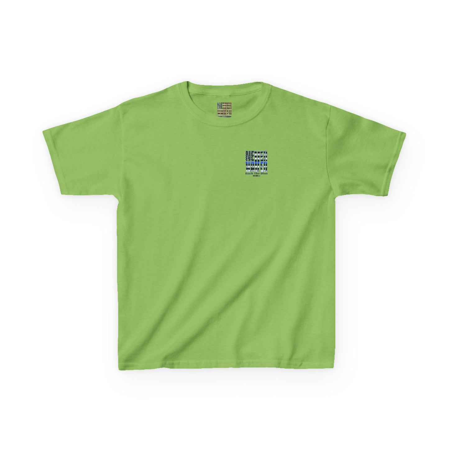 Never Waver Back The Blue  Kids Heavy Cotton™ Tee - Never Waver