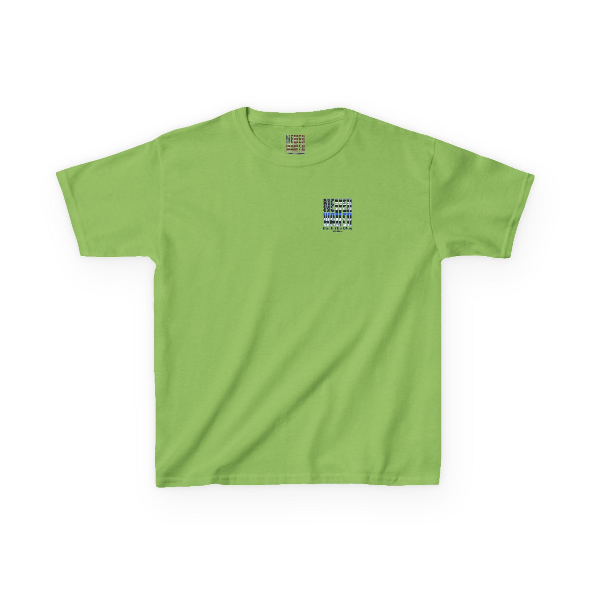 Never Waver Back The Blue  Kids Heavy Cotton™ Tee - Never Waver