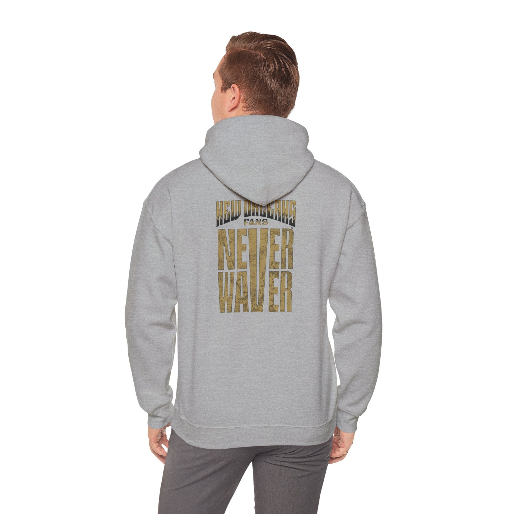 New Orleans Fans Never Waver Unisex Heavy Blend™ Hoodie - Motivational Sweatshirt for Fans - Never Waver