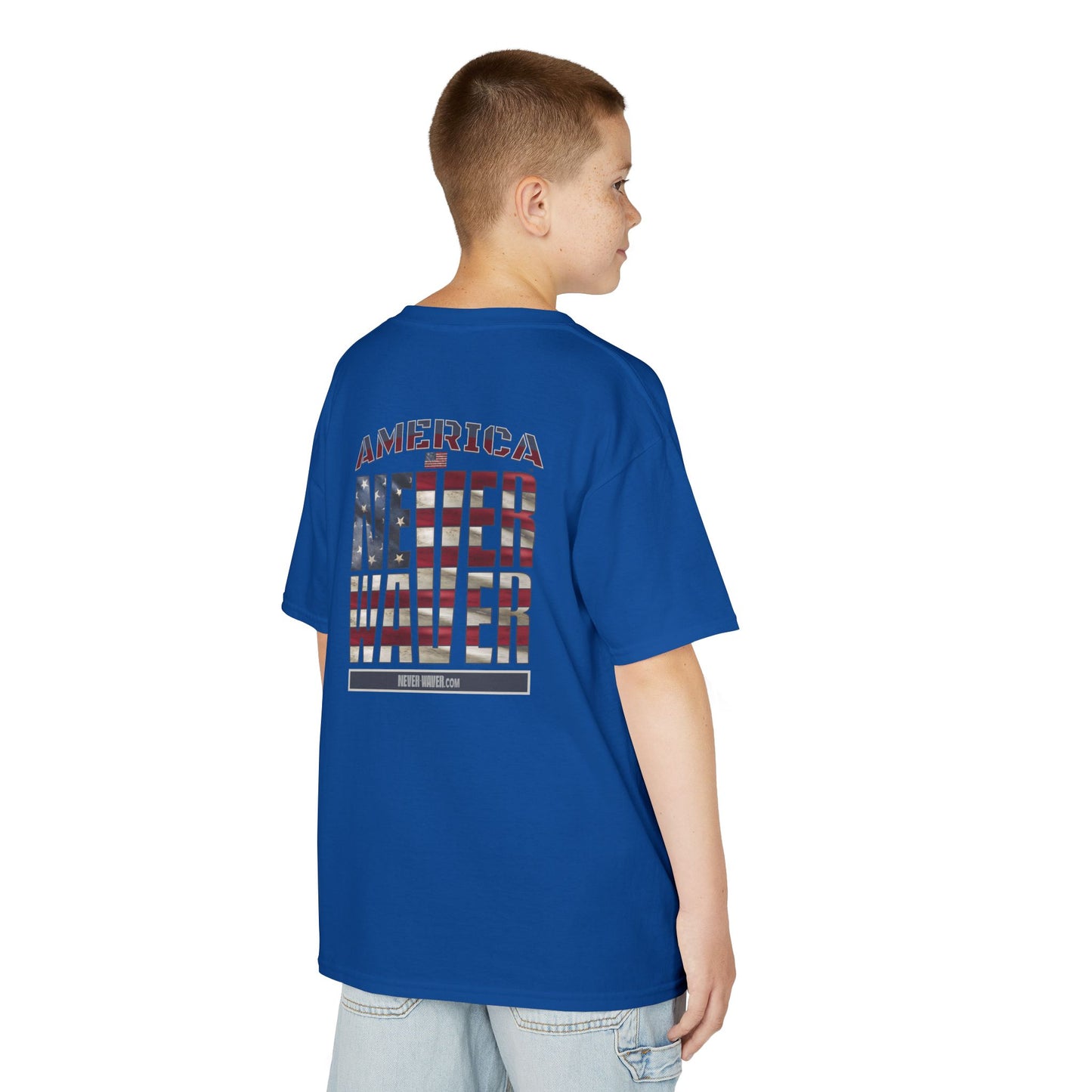 America Never Waver Kids Heavy Cotton™ Tee - Never Waver
