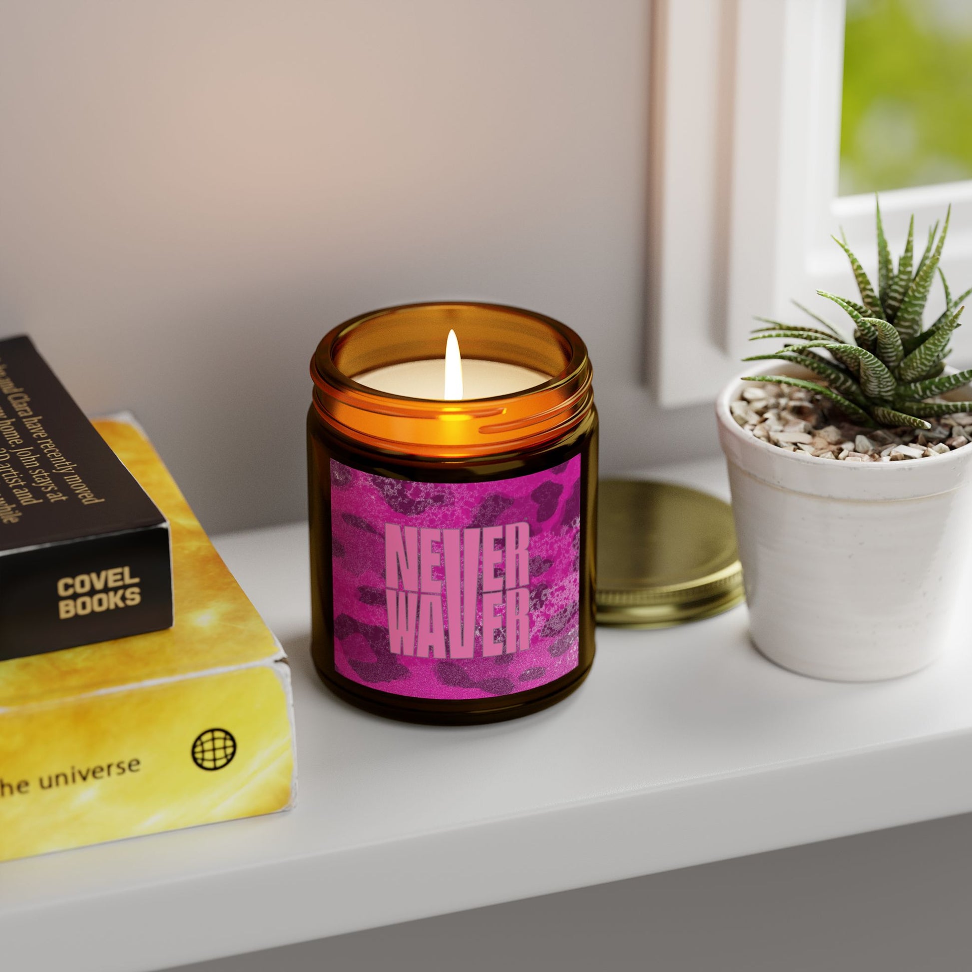 Never Waver Wild Vibes Scented Candles, Coconut Apricot Wax, Eco-Friendly Aromatherapy, Unique Home Decor, Gift for Her, Relaxation Gift - Never Waver