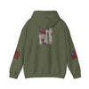 Unisex Heavy Blend™ Hooded Sweatshirt - Stylish Comfort with 'Never Waver Trump Fist Pump W Jesus  Protection' Design - Never Waver