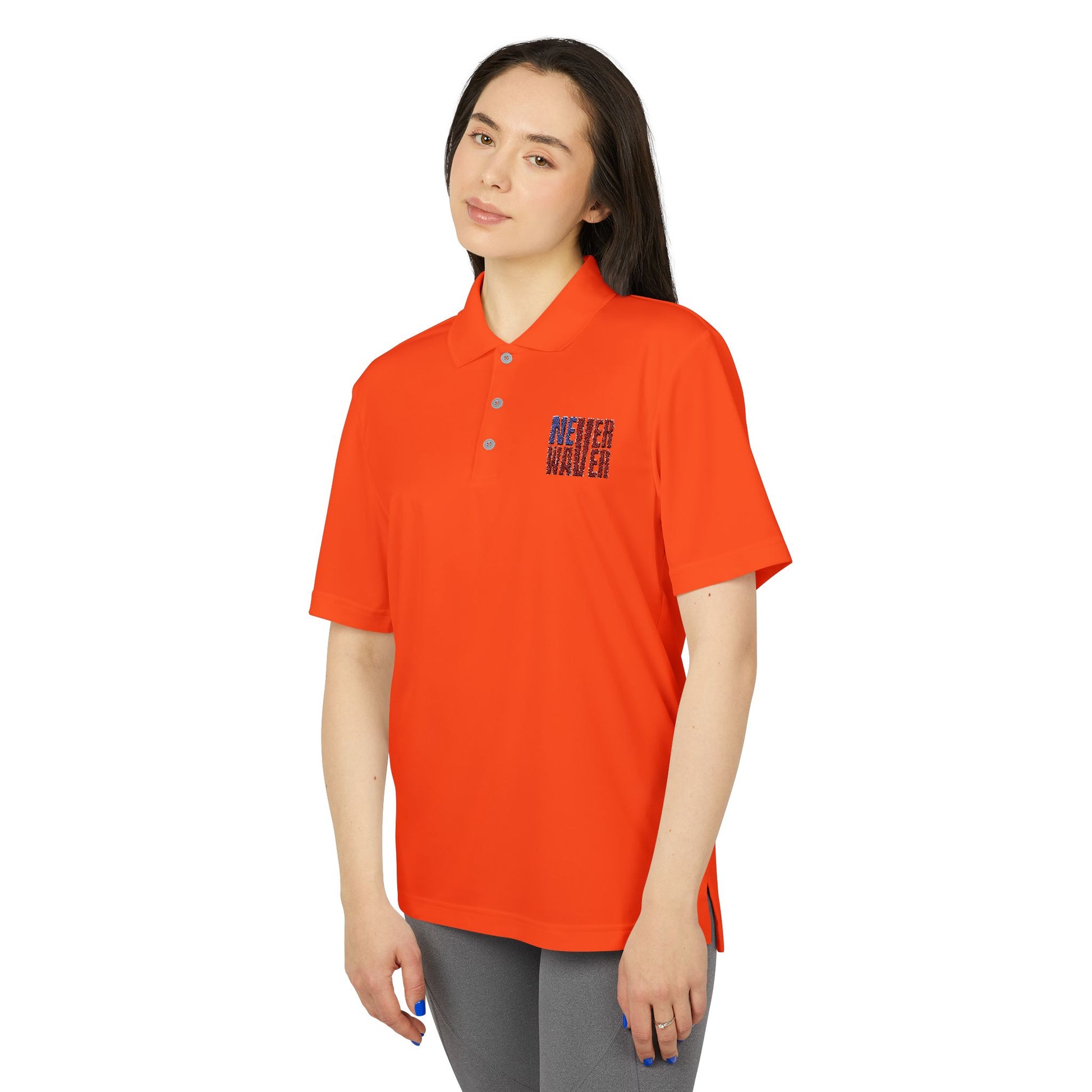Never Waver Embroidered adidas Unisex Performance Polo - Never Waver