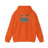 Unisex Heavy Blend™ Hooded Sweatshirt -Miami Fans  NEVER WAVER w Leopard Football | Cozy Streetwear for Every Day - Never Waver