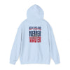 Unisex Heavy Blend™ Hooded Sweatshirt - New England Fans Never Waver w Leopard football - Never Waver