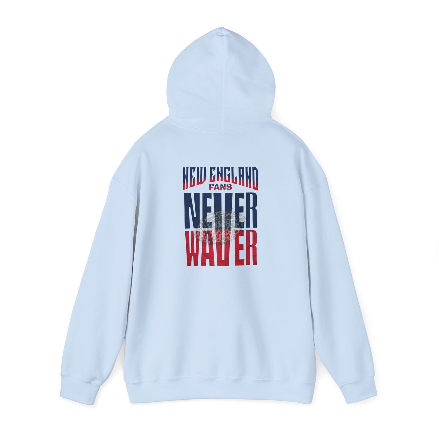 Unisex Heavy Blend™ Hooded Sweatshirt - New England Fans Never Waver w Leopard football - Never Waver