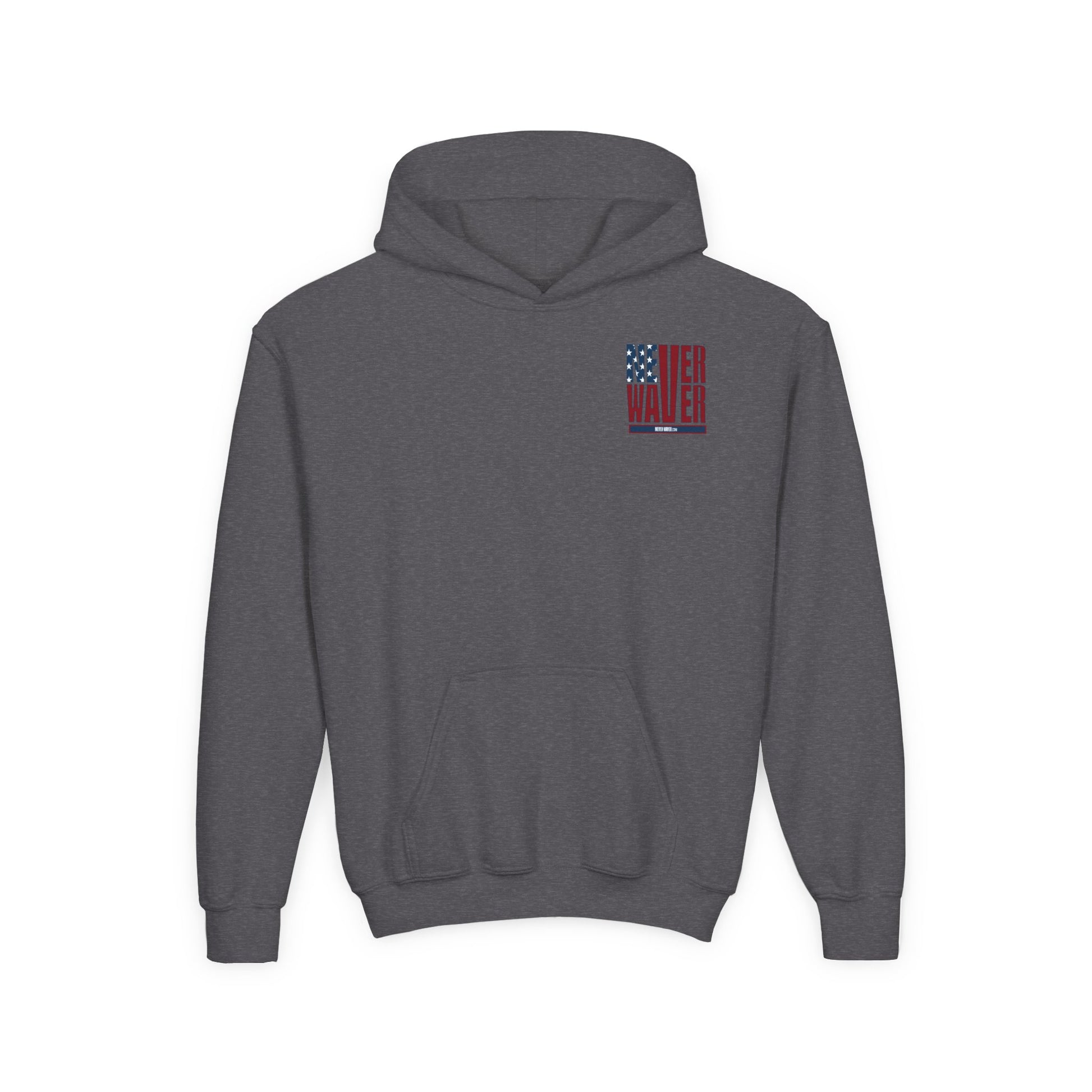 Youth Golf Hoodie - "Never Waver Golf" Sweatshirt for Young Golfers - Never Waver
