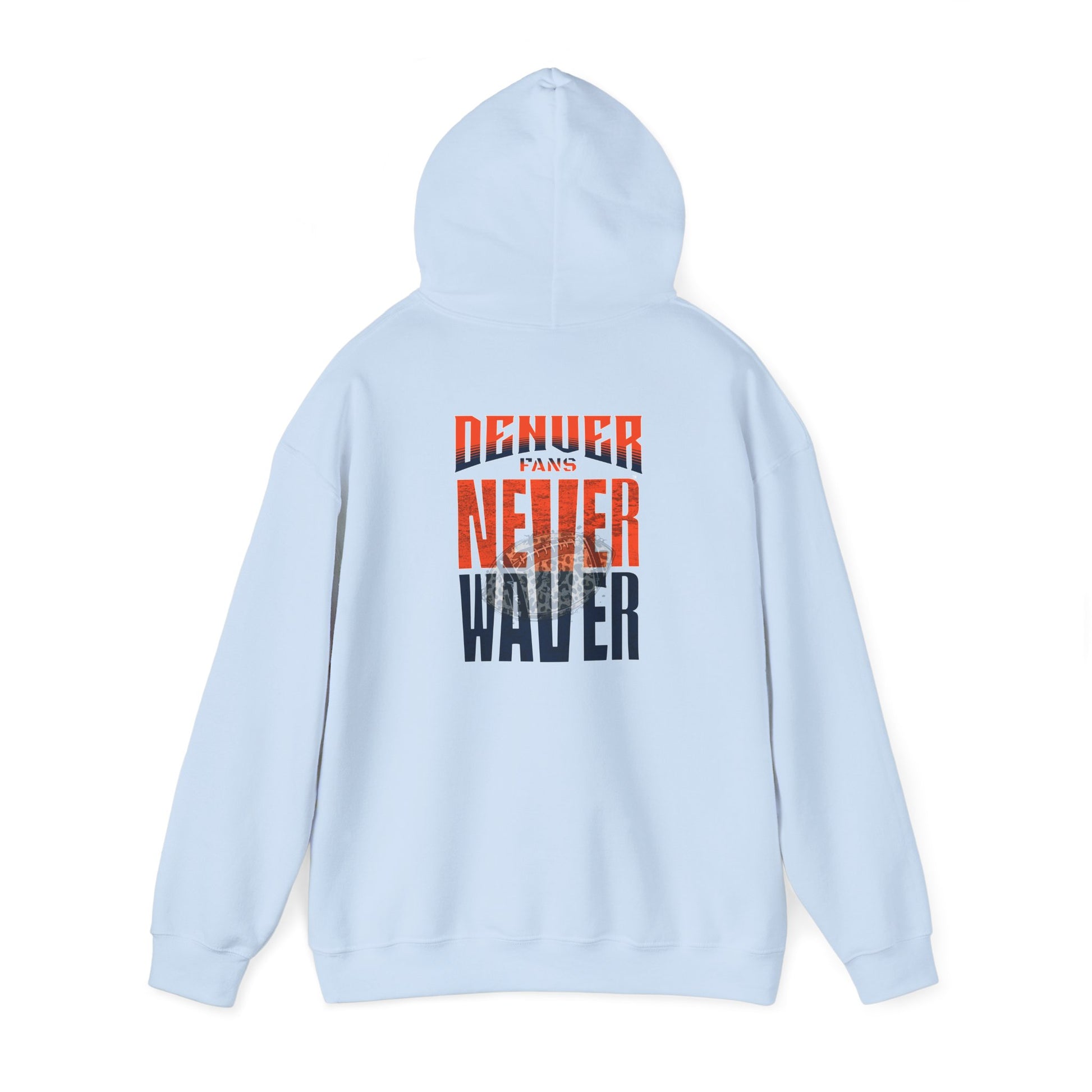 Unisex Heavy Blend™ Hooded Sweatshirt - Denver Fans Never Waver W Leopard Football Motivation - Never Waver