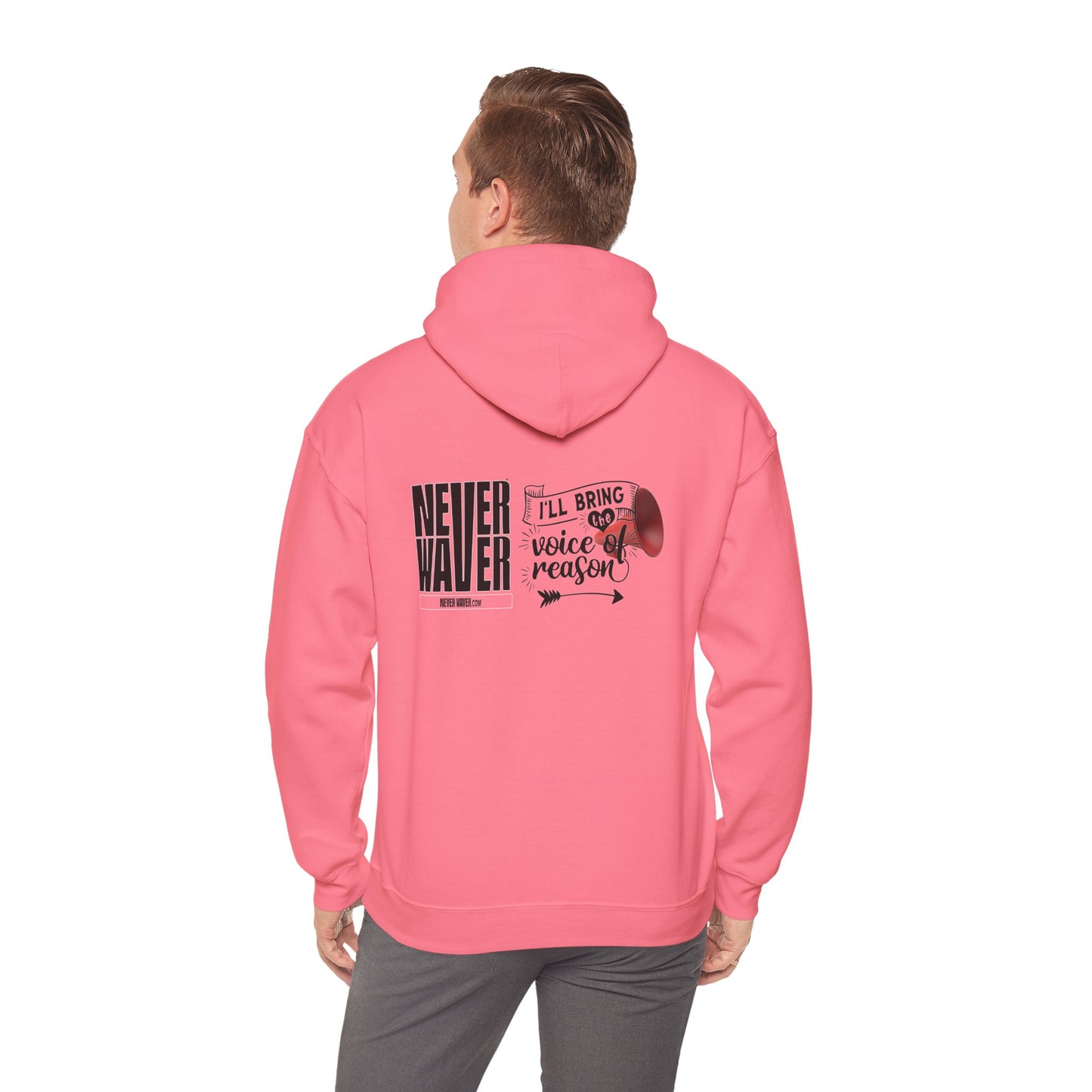 Unisex Heavy Blend™ Hooded Sweatshirt - "Never Waver I'll Bring The  Voice of Reason" Inspirational Hoodie - Never Waver