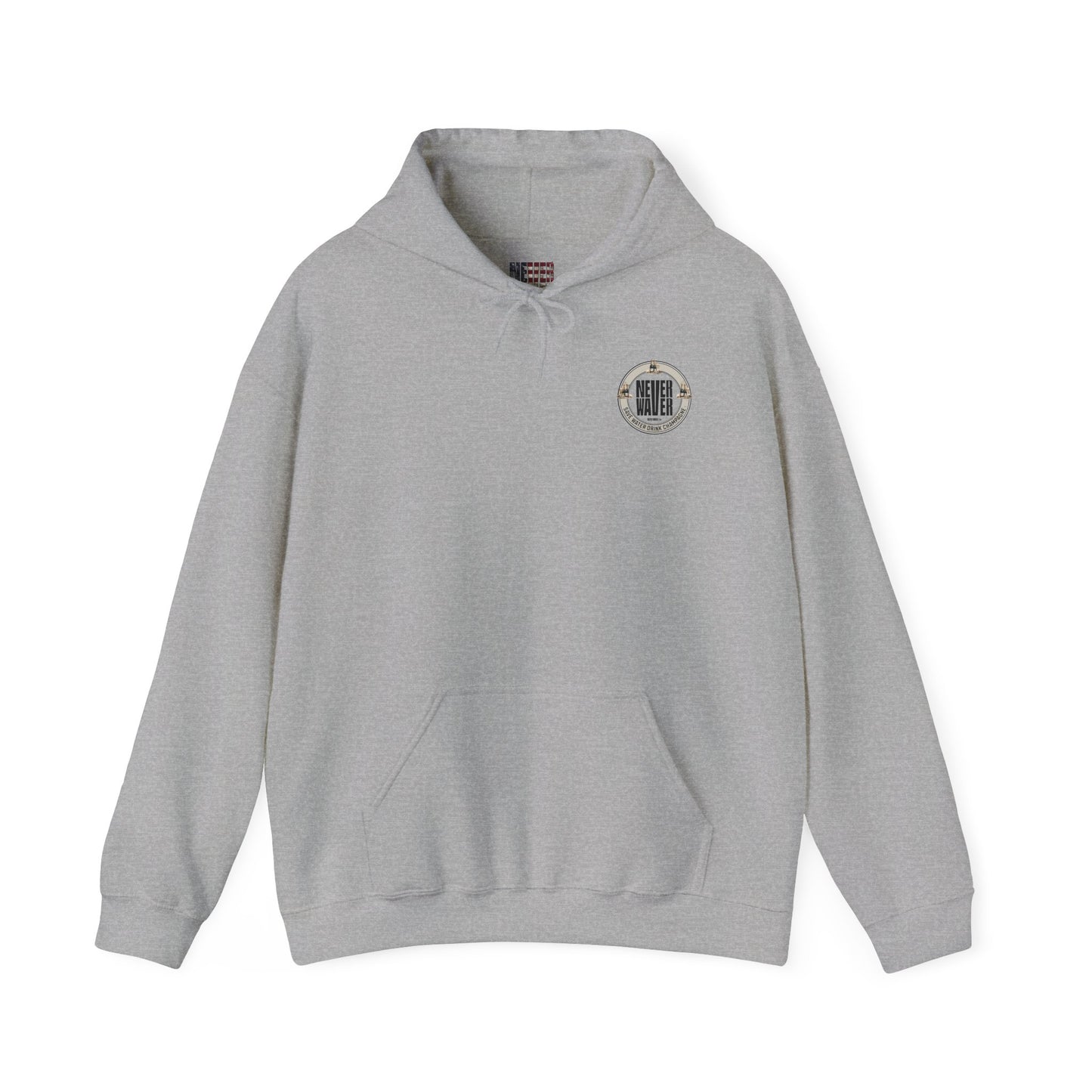 Eco-Friendly Unisex Hoodie: "Never Waver Save Water Drink Champagne" - Never Waver