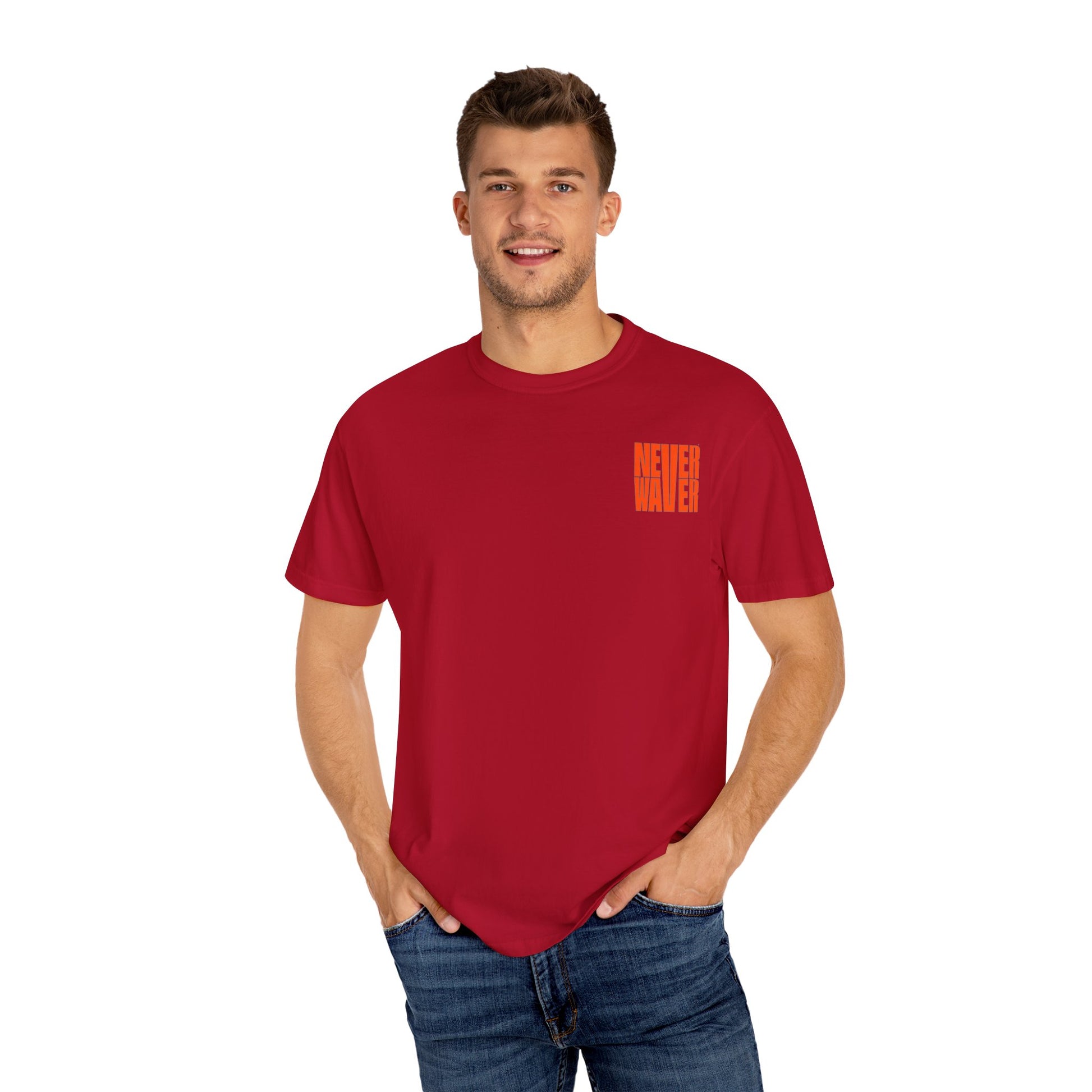 Unisex Garment-Dyed T-Shirt - 'Never Waver Oh Honey I am that Mom' Design - Never Waver