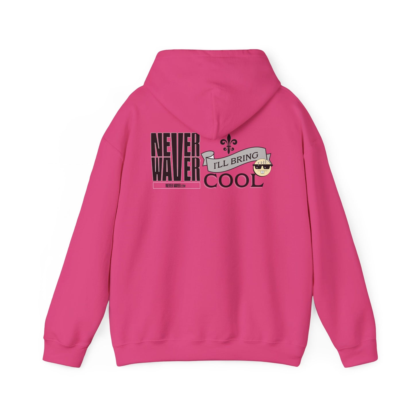 Unisex Heavy Blend™ Hooded Sweatshirt - "Never Waver I'll Bring The Cool" Inspirational Hoodie - Never Waver