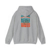 Unisex Heavy Blend™ Hooded Sweatshirt -Miami Fans  NEVER WAVER w Leopard Football | Cozy Streetwear for Every Day - Never Waver