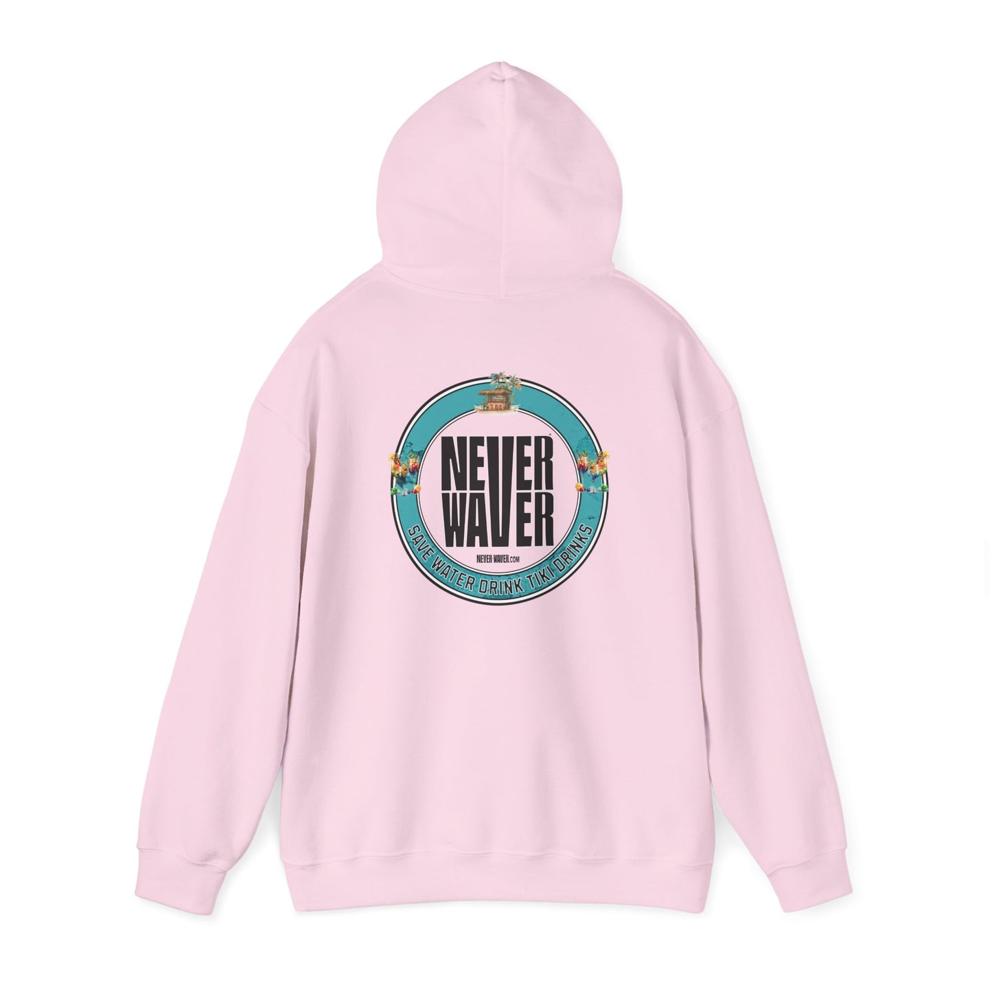 Eco-Friendly Unisex Hoodie: "Never Waver Save Water Drink Tiki Drinks" - Never Waver