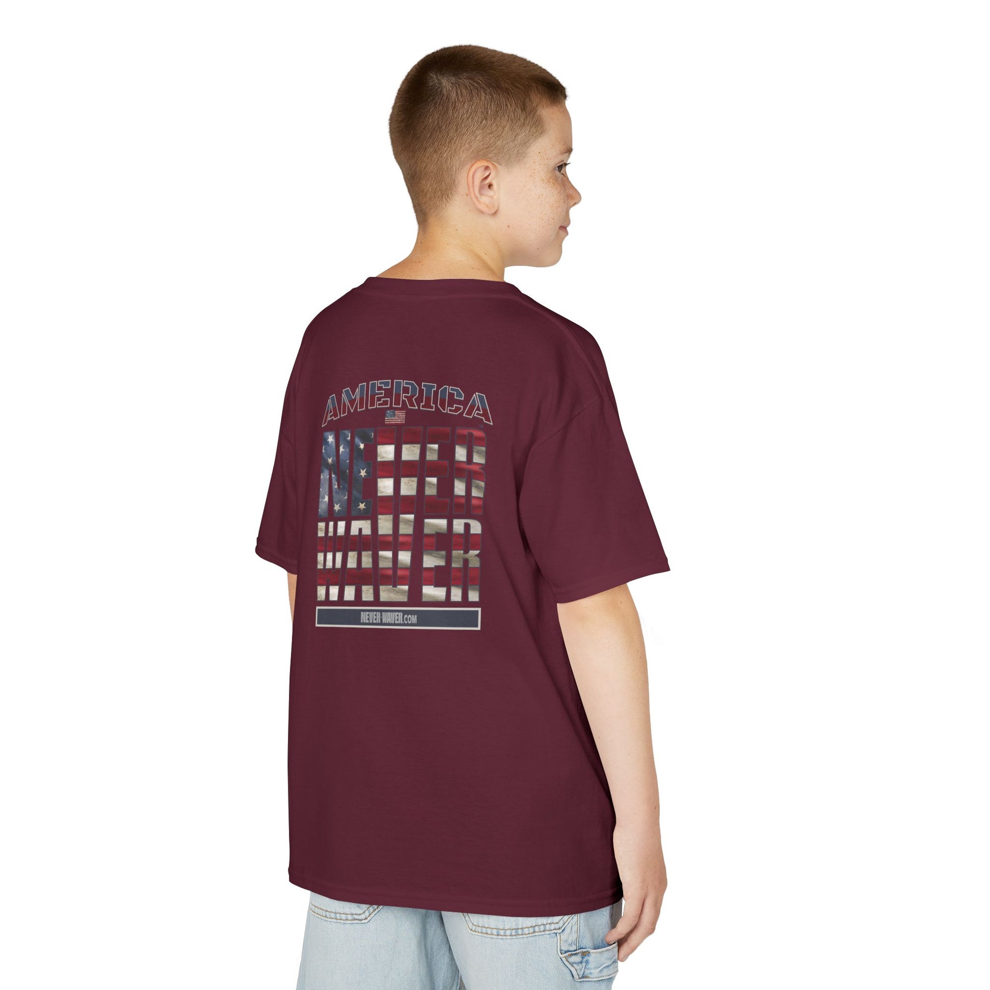 America Never Waver Kids Heavy Cotton™ Tee - Never Waver