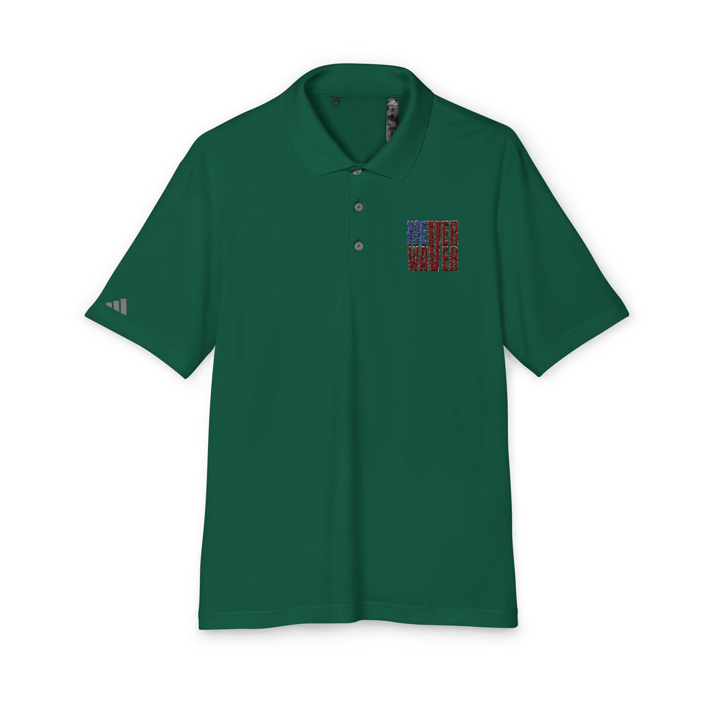 Never Waver Embroidered adidas Unisex Performance Polo - Never Waver