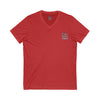 Unisex V-Neck Tee - 'America Never Wavers' Patriotic Shirt - Never Waver