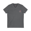 Unisex V-Neck Tee - 'America Never Wavers' Patriotic Shirt - Never Waver
