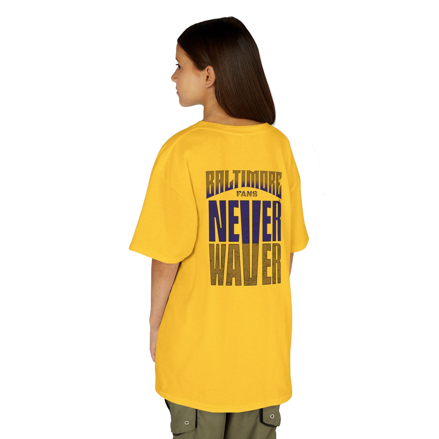 Baltimore Fans Never Waver Kids Heavy Cotton™ Tee - Never Waver